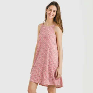 Vestido curto alças crepe Dulcinea marsala