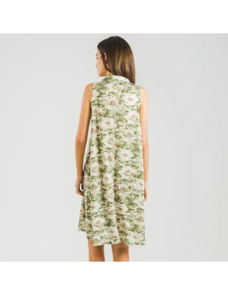 Vestido curto com gola e lapela soft Magnus verde Vestido curto com gola e lapela soft Magnus verde