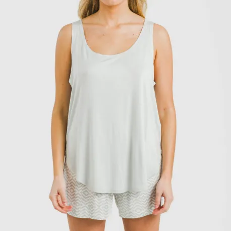 Pijama alças mulher viscosa Maximo cinza