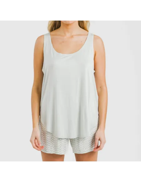 Pijama alças mulher viscosa Maximo cinza