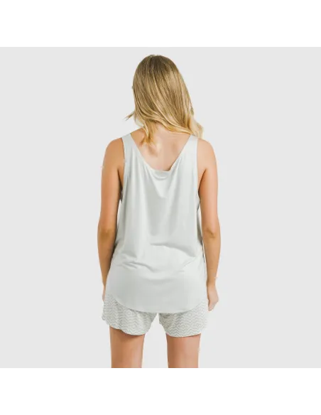 Pijama alças mulher viscosa Maximo cinza