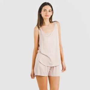 Pijama alças mulher viscosa Sassy rosa