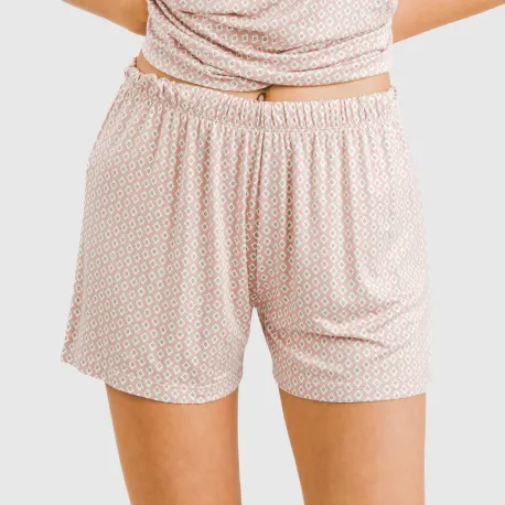 Pijama alças mulher viscosa Sassy rosa
