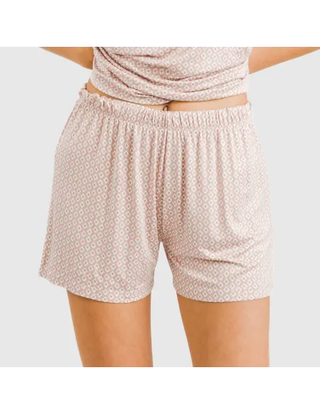 Pijama alças mulher viscosa Sassy rosa