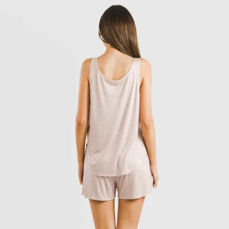 Pijama alças mulher viscosa Sassy rosa