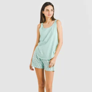 Pijama curto algodão Soma verde francês 2