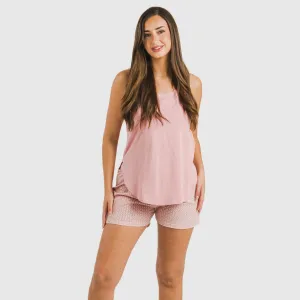 Pijama curto algodão Sassy rosa