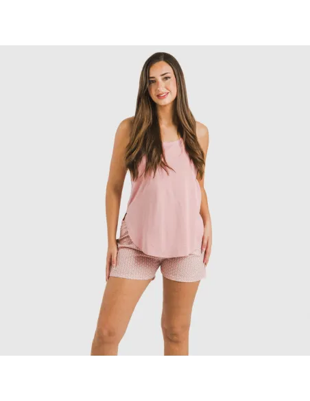 Pijama curto algodão Sassy rosa Pijama curto algodão Sassy rosa