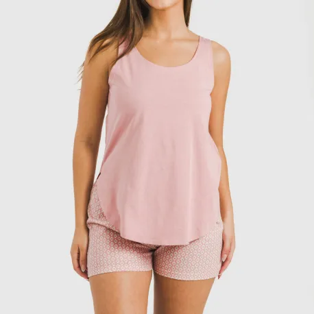 Pijama curto algodão Sassy rosa