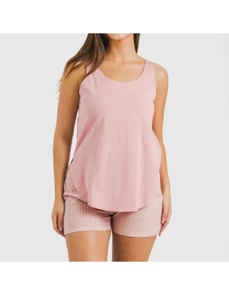 Pijama curto algodão Sassy rosa Pijama curto algodão Sassy rosa