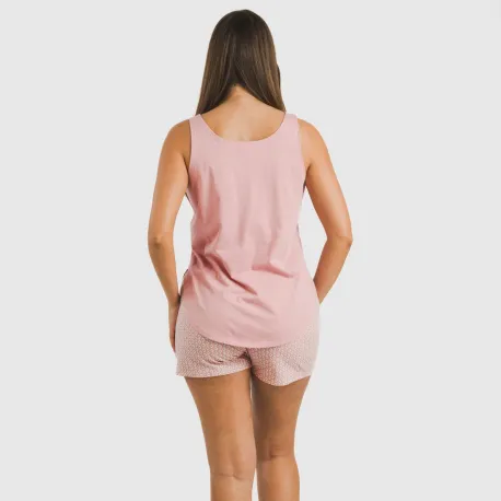 Pijama curto algodão Sassy rosa