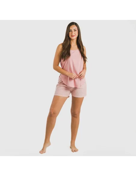 Pijama curto algodão Sassy rosa Pijama curto algodão Sassy rosa