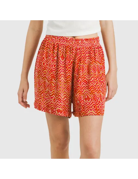 Calções viscosa bambula Silda cor telha