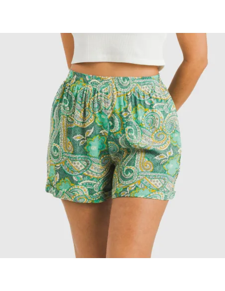 Calções viscosa bambula Patme verde