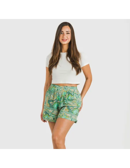Calções viscosa bambula Patme verde