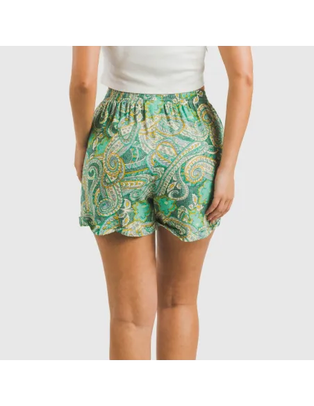 Calções viscosa bambula Patme verde