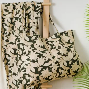 Pack Toalha Pareo + Bolsa Charamo verde caça