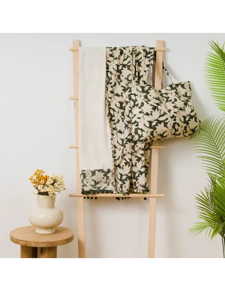 Pack Toalha Pareo + Bolsa Charamo verde caça