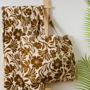 Pack Toalha Pareo + Bolsa Alexis castanho