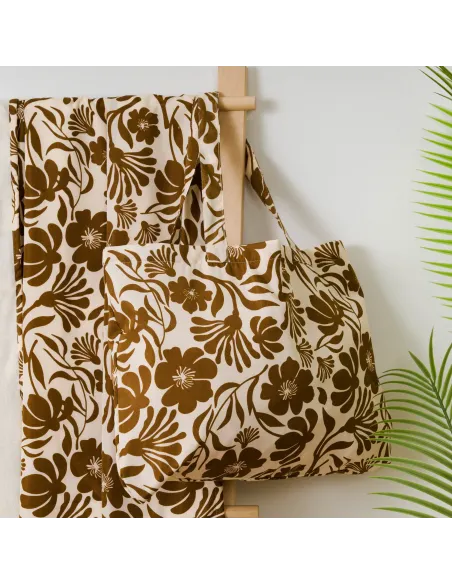 Pack Toalha Pareo + Bolsa Alexis castanho