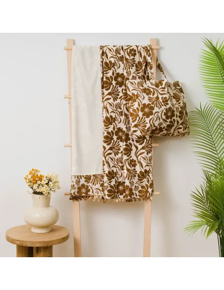 Pack Toalha Pareo + Bolsa Alexis castanho