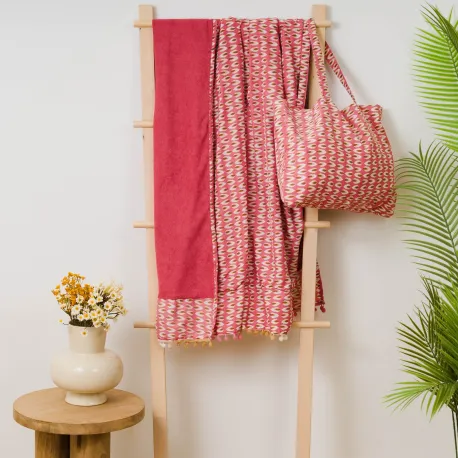 Pack Toalha Pareo + Bolsa Tana marsala