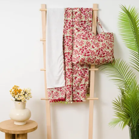 Pack Toalha Pareo + Bolsa Venus marsala