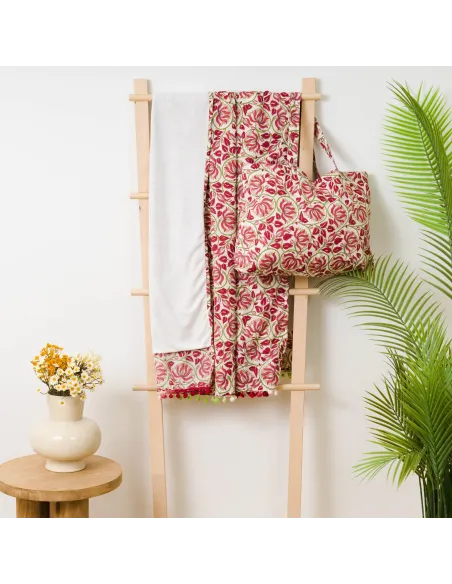 Pack Toalha Pareo + Bolsa Venus marsala