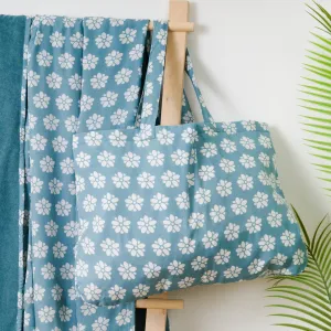 Pack Toalha Pareo + Bolsa Albena água marinha