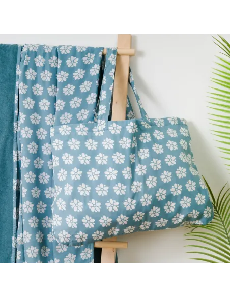 Pack Toalha Pareo + Bolsa Albena água marinha