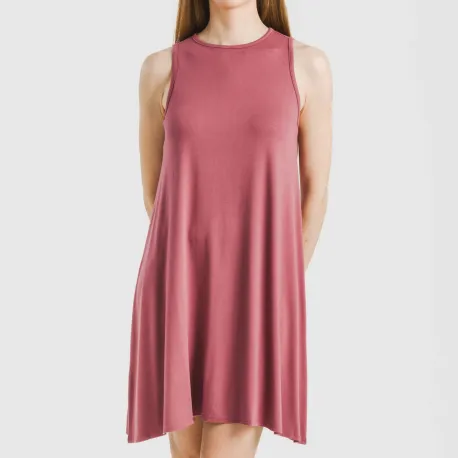 Vestido curto alças viscosa