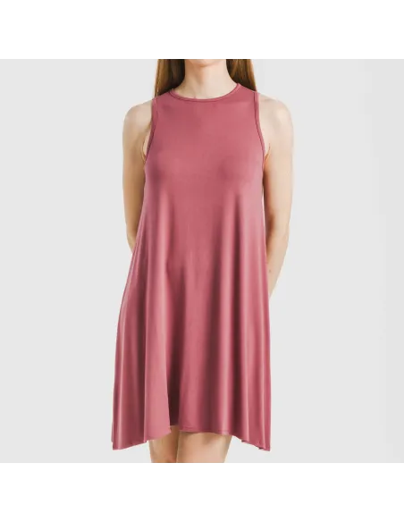 Vestido curto alças viscosa