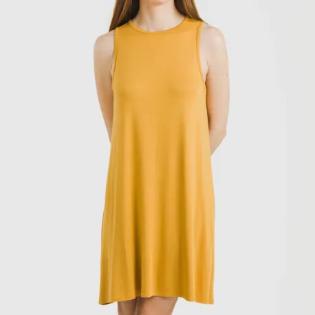 Vestido curto alças viscosa