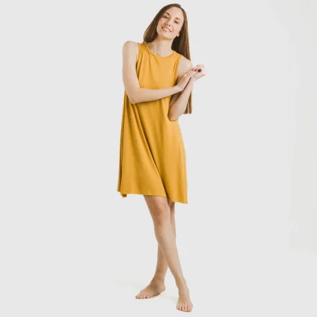 Vestido curto alças viscosa