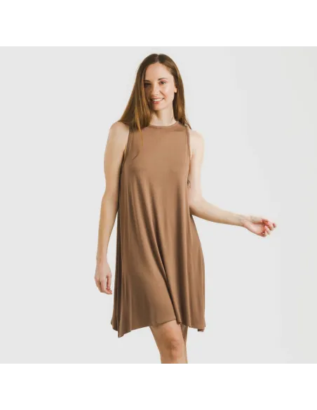 Vestido curto alças viscosa