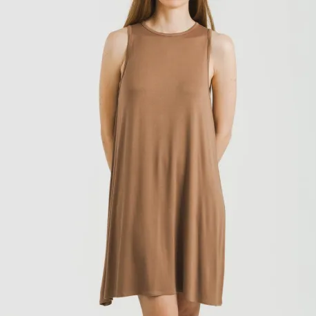 Vestido curto alças viscosa