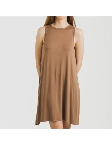 Vestido curto alças viscosa