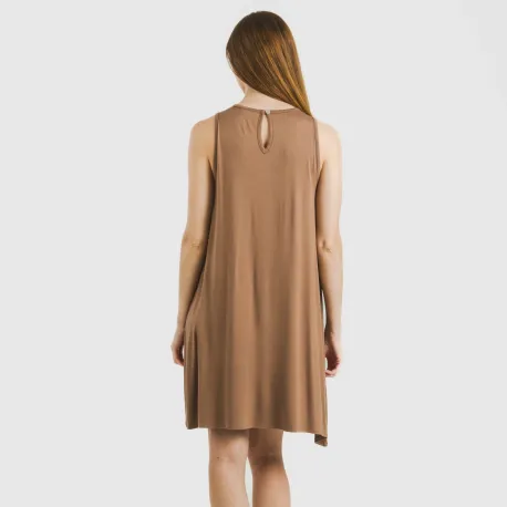 Vestido curto alças viscosa