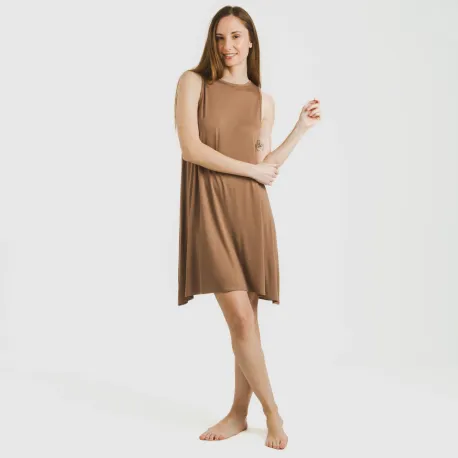 Vestido curto alças viscosa