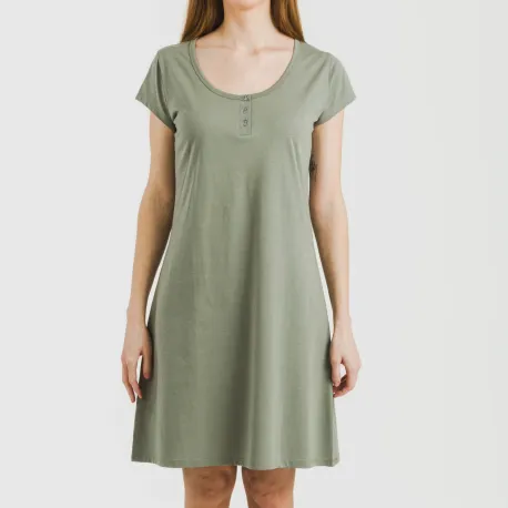 Vestido algodão liso