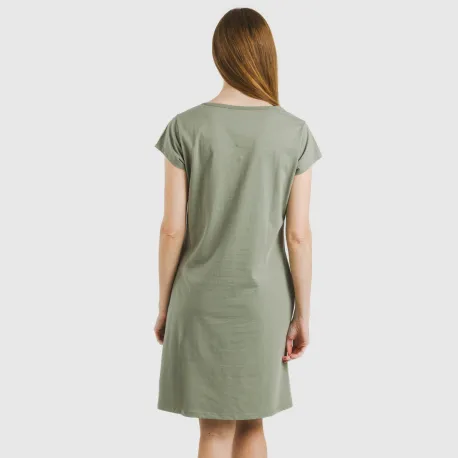 Vestido algodão liso