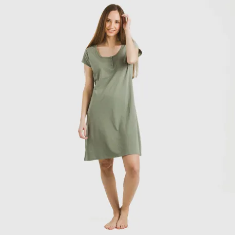 Vestido algodão liso