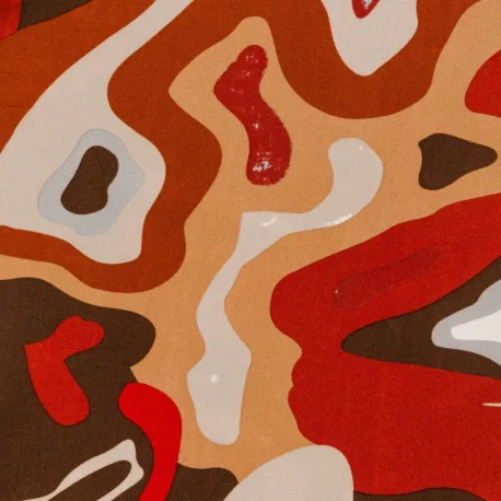 Vestido comprido alças crepe Edurne cor telha