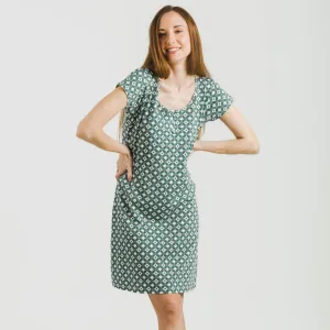 Vestido algodão Narciso azul indigo