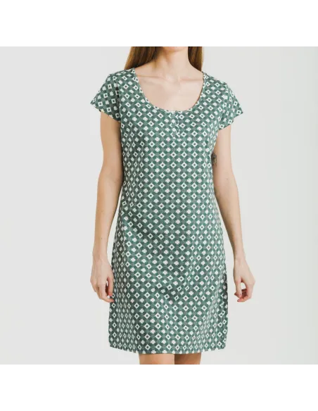 Vestido algodão Narciso azul indigo Vestido algodão Narciso azul indigo