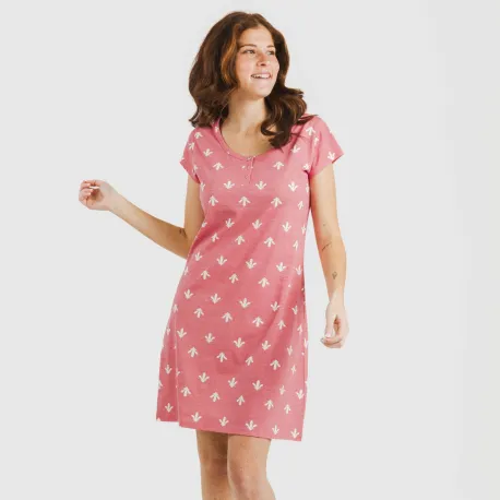 Vestido algodão Nicole marsala