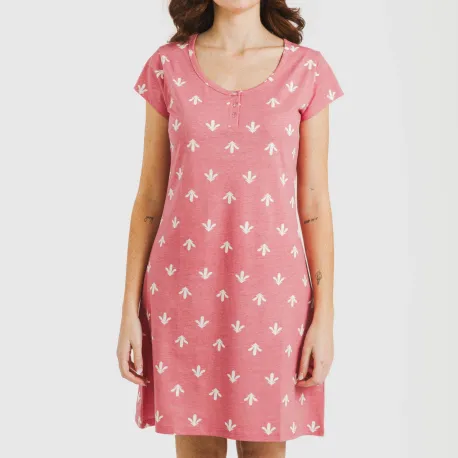 Vestido algodão Nicole marsala