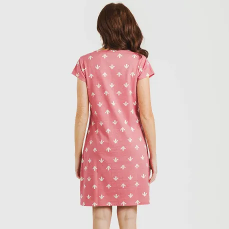 Vestido algodão Nicole marsala