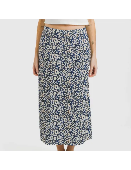 Saia midi soft Milina azul marinho Saia midi soft Milina azul marinho