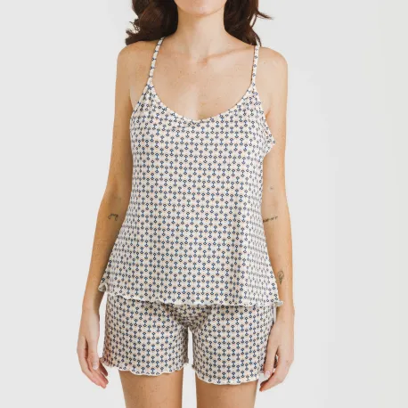 Pijama alças mulher soft Ortiz azul